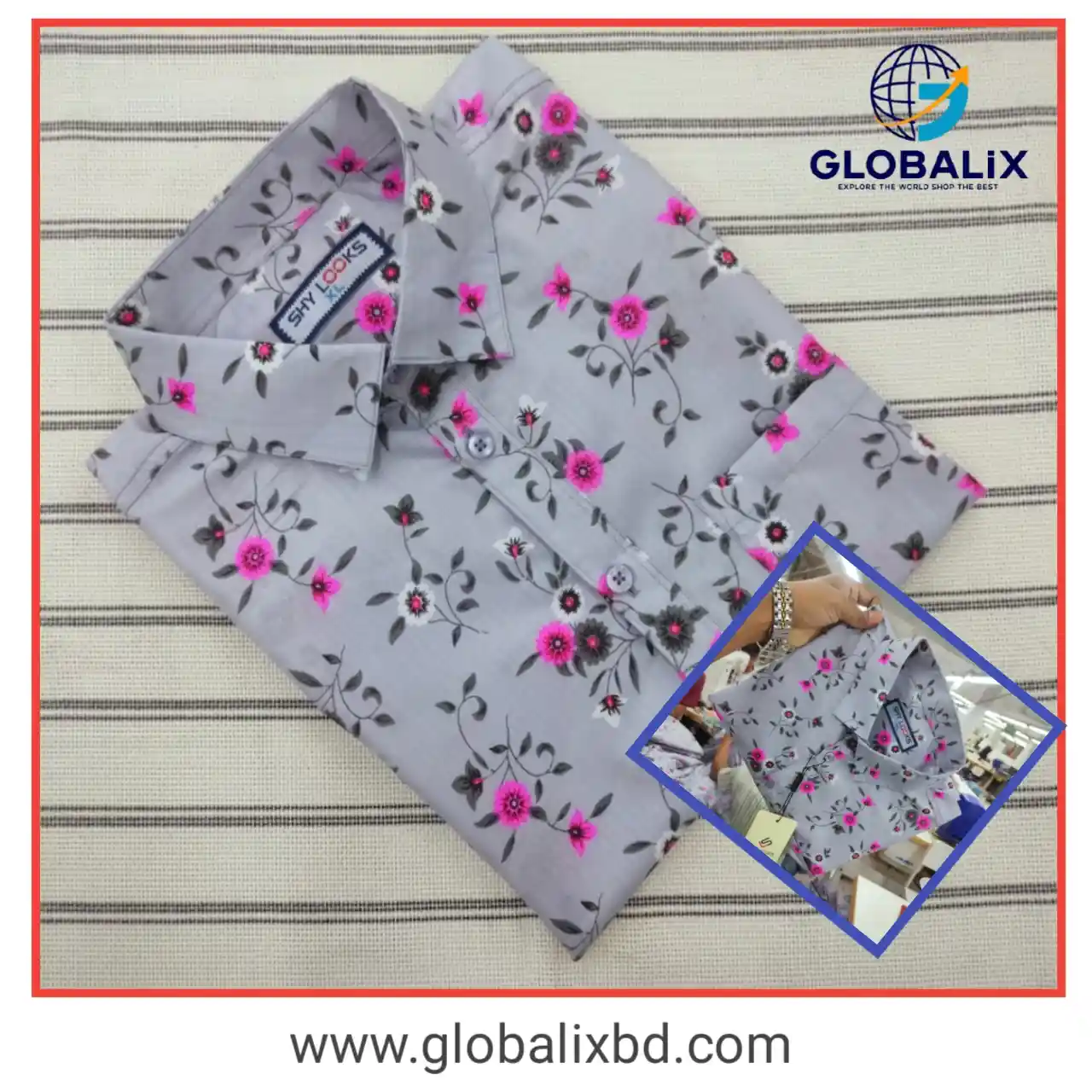 🔥 গরমের জন্য পারফেক্ট – Shy Looks Cotton হাফ স্লিভ শার্ট! 🔥