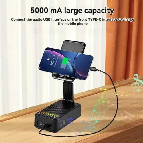 Cell Phone Stand with Bluetooth Speaker