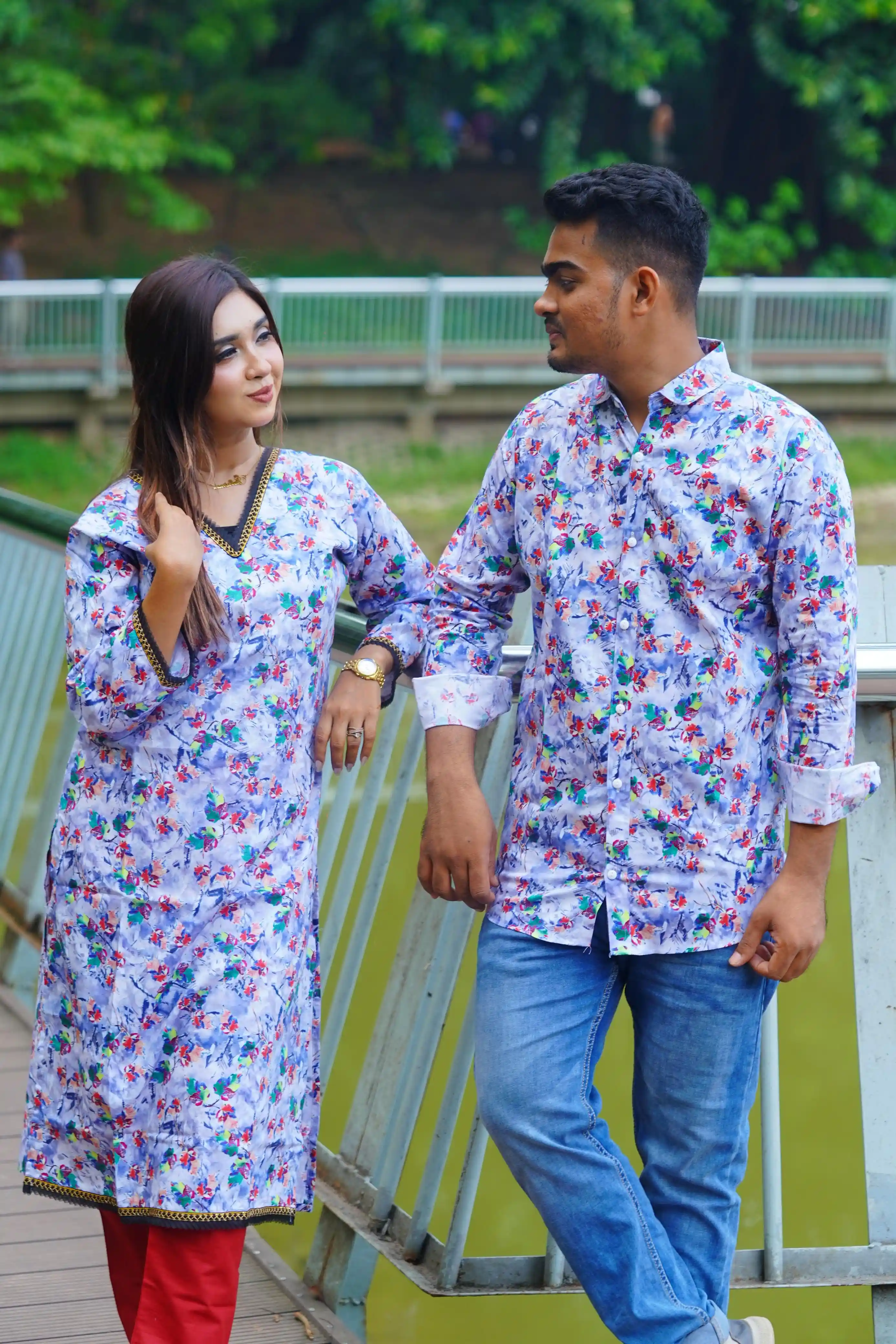 ২পিস+শার্ট কাপল ড্রেস