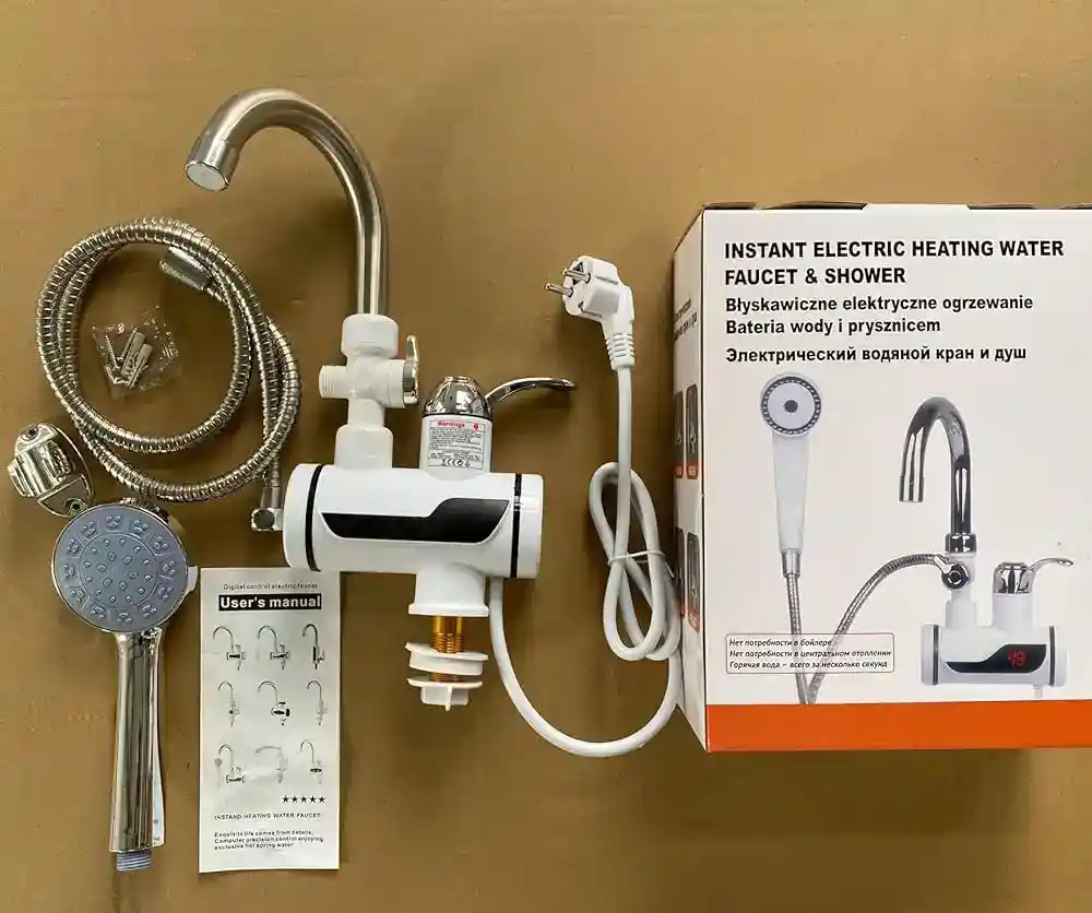Instant Electric Water Heater Faucet with Shower Head