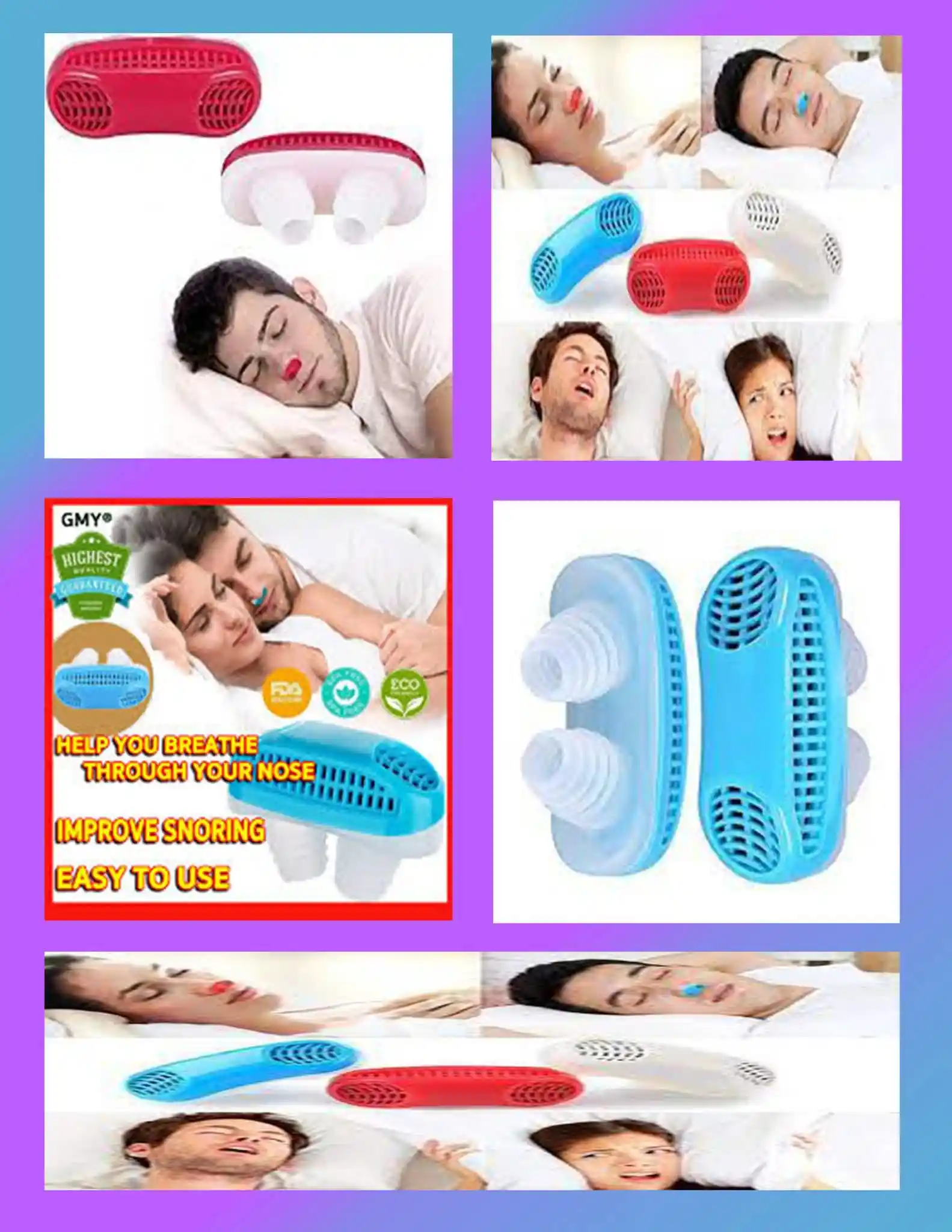 High Quality 2 in 1 Sleeping Anti Snoring Air Purifier Device
